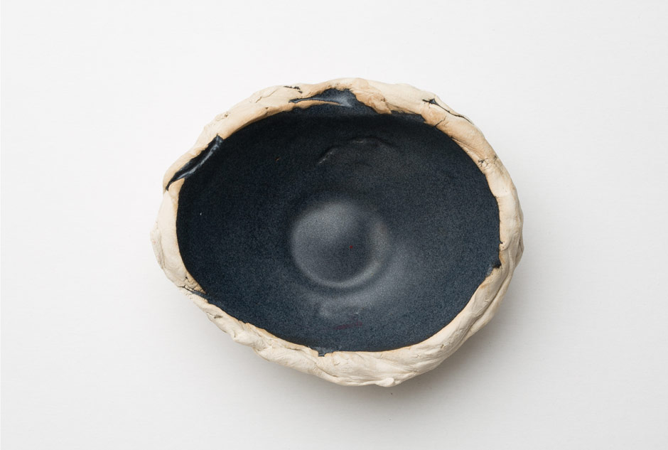 Steinzeug schüssel blau